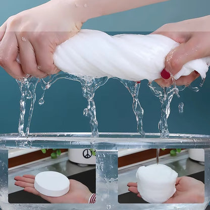 Serviette de bain compressée